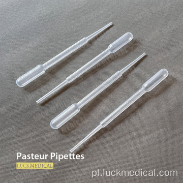 Plastikowe pipety pasteurowe 3 ml laboratorium